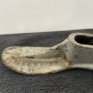 Antique Cast Iron Cobbler Shoe Mold Form, Warranted 16